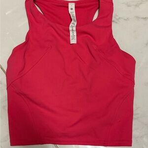 Lululemon Athletica Pink Fitted Crop Tank Top